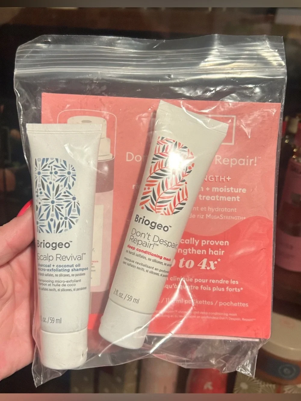 BRIOGEO Scalp Revival Charcoal Shampoo & Don’t Despair Repair Mask Set 2 oz Each
